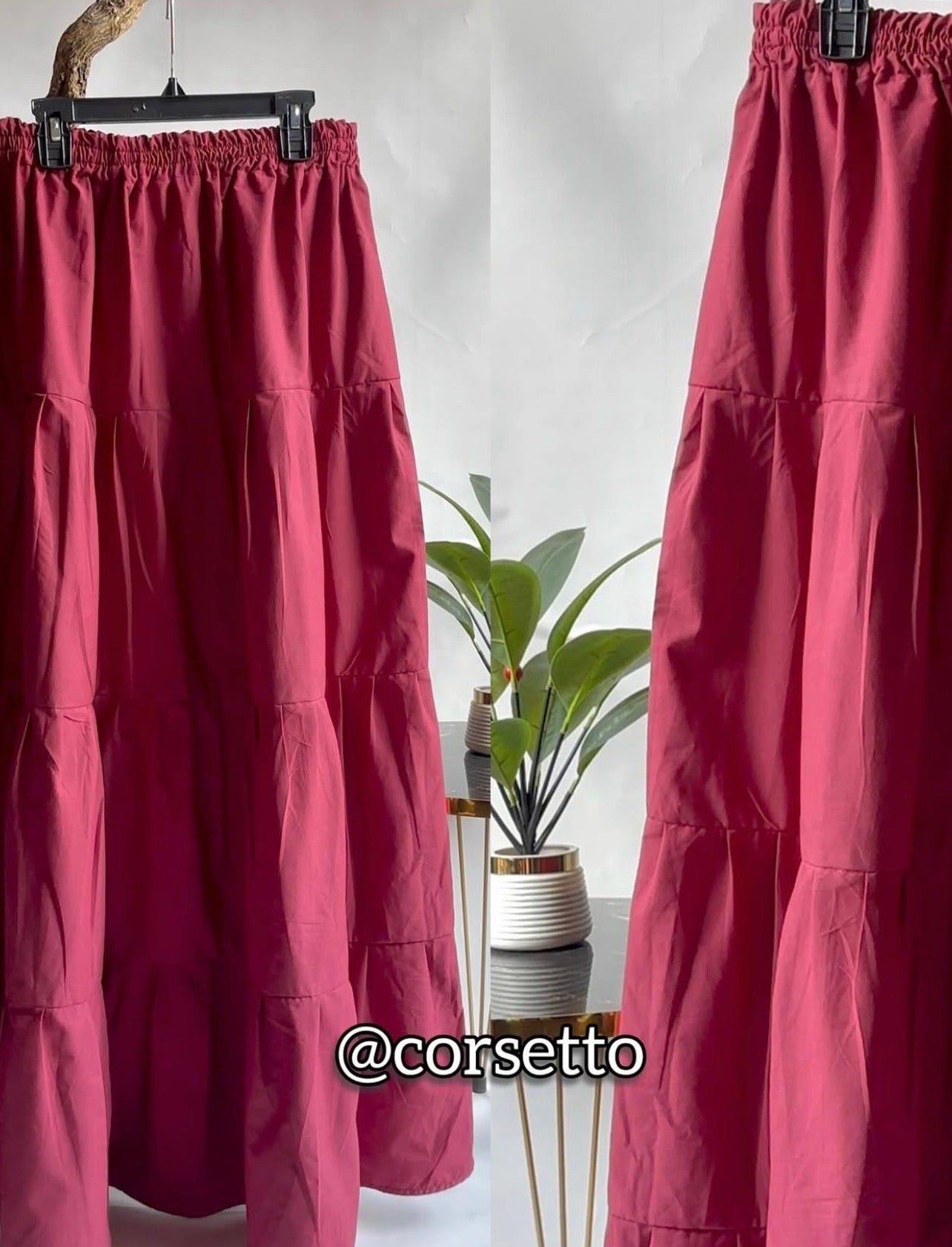 Cherry red skirt
