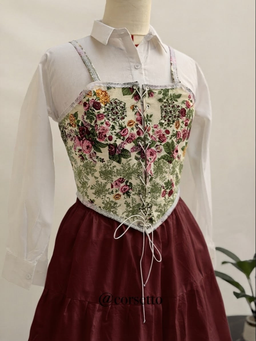 Vintage Rose Corset Set