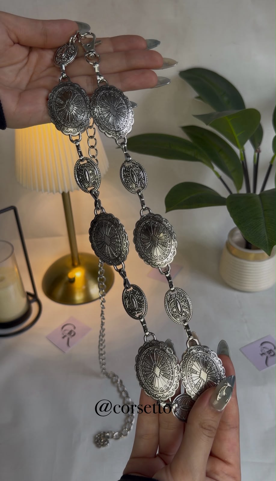 Silver waist chain
