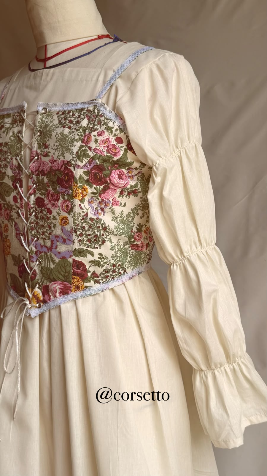 Ivory Garden Corset 2-Piece Set